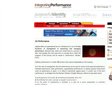 Tablet Screenshot of integratingperformance.com